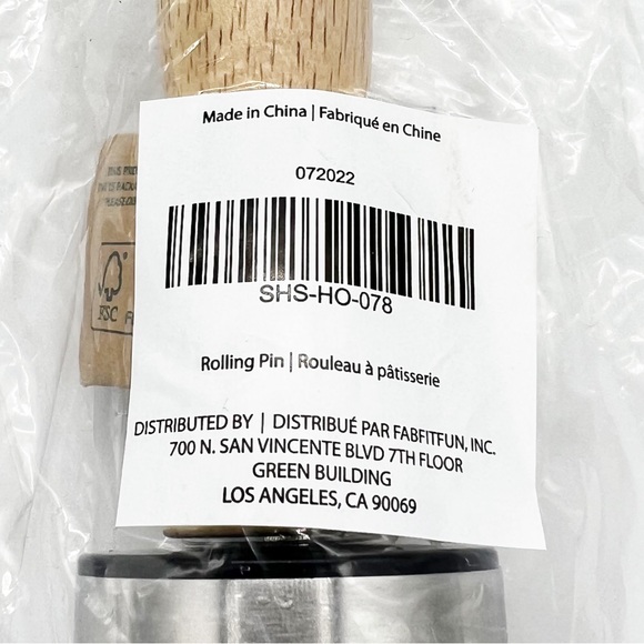 NWT Short Stories Stainless Steel 17” Rolling Pin - Picture 4 of 6